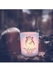 Mr. & Mrs. Panda Windlicht Glas Chinchilla Blume mit Spruch in Transparent