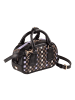 DuDu Woven Handtasche Leder 20.5 cm in nero rosa