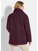 GOLDNER Kurzgröße:  Stilvolle Kurzjacke mit Stehkragen in aubergine