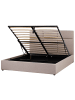 Beliani 3-tlg Doppelbett LAGORD in Beige/Schwarz