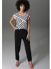 Aniston CASUAL T-Shirt in schwarz-weiß-rot