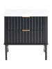 Beliani Nachttisch GLASTONBURY in Schwarz - (W) 48 x (H) 50 x (L) 40 cm