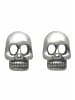 Gemshine Ohrstecker Gothic Totenkopf Totenschädel in silver coloured