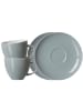 Ritzenhoff & Breker 2er Set Kaffeetassen mit Untertassen Suomi in Blau 260 ml