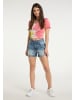 myMo Damen T-Shirt in Orange Mehrfarbig