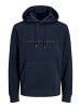 Jack & Jones Bequemer Kapuzenpullover mit dezentem Schriftzug Robust in Dunkelblau