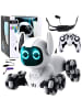 LEAN TOYS TOOBY Roboterhund, ferngesteuert, 360°-Lichter, Sounds, Schwarzweiß