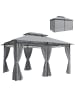 Outsunny Pavillon,300cmx 400cm x 280cm,grau