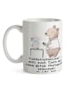Mr. & Mrs. Panda Teetasse Tierheilpraktiker mit Spruch in Weiß