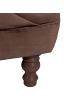 58 aufm Kessel CHESTERFIELD Sofa 3-Sitzer Kaylin Samtvelours braun
