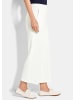 GOLDNER Kurzgröße:  Elegante Sommerhose mit Dehnbund in weiß