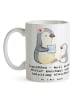 Mr. & Mrs. Panda Kaffeetasse Logopädin Helden mit Spruch in Weiß