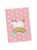 Mr. & Mrs. Panda Wanddeko Einhorn Regenbogen ohne Spruch in Rot Pastell