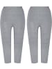 Erwin Müller Single-Jersey Capri-Leggings 2er-Pack in hellgrau meliert