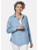 GOLDNER Bequeme Damen Businessbluse in regattablau / melange