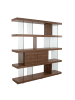 Angel Cerdá Regal 3072 in Walnuss / Glas – (B)180 x (H)190 x (T)38 cm