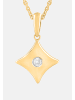 Ethische Diamanten Halskette aus 375 Gelbgold mit Lab Grown Diamant