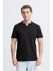 BLEND Klassisches Poloshirt Polokragen Kurzarm Casual in Schwarz
