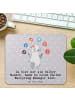 Mr. & Mrs. Panda Mauspad Online Marketing Manager Herz mit Spruch in Grau Pastell