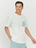 MAZINE T-Shirt Felton Striped T in offwhite/cobalt green