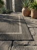 KADIMA DESIGN Teppich Outdoor Flachgewebe Uni-Design Polypropylen Balkon in Schwarz