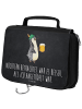 Mr. & Mrs. Panda Kosmetiktasche Pinguin Bier mit Spruch in Kreidetafel