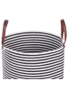 Beliani Korb ICHKA in Weiß/Schwarz - (W) 39 x (H) 42 x (L) 39 cm