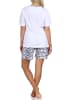 NORMANN Kurzarm Schlafanzug Pyjama Shorty Tiermotiv - 85177 in weiß