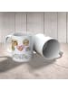 Mr. & Mrs. Panda Tasse Igel Familie mit Spruch in Weiß