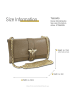 Toscanto Leder Schultertasche, Clutch Toscanto Tasche taupe, beige ca. 23cm
