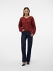 Vero Moda Strickpullover in Fired Brick