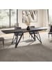 KADIMA DESIGN Esszimmertisch 180 - 260 cm Ausziehbar Keramik Glas , in Schwarz