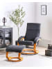 Beliani Fernsehsessel HERO in Schwarz/Braun - (W) 51 x (H) 102 x (L) 80 cm