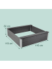 relaxdays Sandkasten in Anthrazit - (B)115 x (H)32 x (T)115 cm