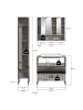 ebuy24 Badmöbelset Bagno (3-teilig) Grau 125 x 48 cm