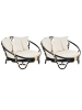 Beliani 10er-Set Sonneninsel ROSSANO in Schwarz/Beige