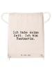 Mr. & Mrs. Panda Gymnastiktasche Ich habe keine Zeit.... mit Spruch in Creme