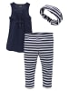 Kidsworld Kleid, Leggings & Haarband in marine-weiß