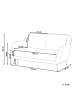 Beliani 2-Sitzer Sofa EIBY in Weiß/Schwarz - (W) 130 x (H) 80 x (L) 90 cm