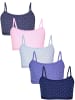 TupTam Mädchen Bustier mit Spaghettiträger 5er Pack in rosa/grau