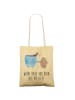 Mr. & Mrs. Panda Tasche Kaffee Bohne mit Spruch in Gelb Pastell