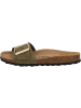 Palado Pantoletten Malta EGS Velours Premium Leather in Khaki