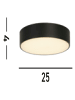 Licht-Erlebnisse Deckenlampe EEK G (B)25 x (L)25 x (H)4 cm in Schwarz Weiß