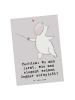 Mr. & Mrs. Panda Postkarte Fechten Eleganz mit Spruch in Grau Pastell