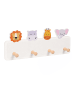 relaxdays Kindergarderobe in Braun/ Orange - (B)40 x (H)20 x (T)5,5 cm