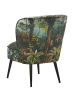 Beliani Sessel VOSS in Grün/Schwarz/Braun - (W) 60 x (H) 76 x (L) 52 cm