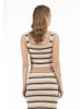 faina Damen Strick Tank Top in Beige Mehrfarbig