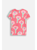 MOKIDA Baumwoll-T-Shirt mit kurzen Ärmeln in rosa