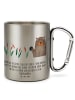 Mr. & Mrs. Panda Outdoor Tasse Otter Stein mit Spruch in Silber