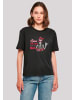 F4NT4STIC Ladies Everyday Tee Anti Valentinstag Roses are red in schwarz